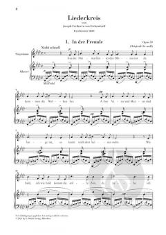 Liederkreis op. 39 nach Eichendorff - Fassungen 1842 und 1850 von Robert Schumann 