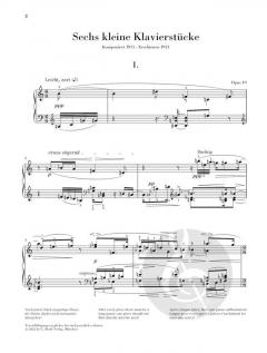 6 kleine Klavierstücke op. 19 von Arnold Schönberg im Alle Noten Shop kaufen