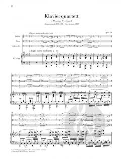 Klavierquartett Nr. 1 in c-moll op. 15 von Gabriel Fauré 