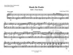 Musik für Positiv Heft 1: Freie Stücke von Lothar Graap 