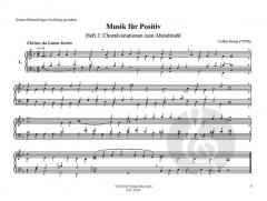 Musik für Positiv Heft 3: Choralvariationen zum Abendmahl von Lothar Graap 