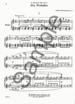 Six Preludes Op.6 For Piano von Robert Muczynski 