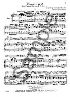 Concerto In D von Georg Philipp Telemann für Horn und Klavier