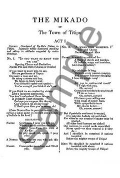 The Mikado Libretto von Arthur Seymour Sullivan 