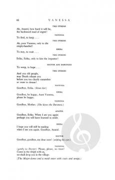 Vanessa Libretto von Samuel Barber 