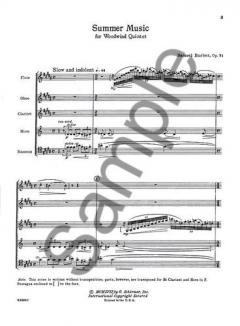 Summer Music For Woodwind Quintet von Samuel Barber für Holzbläser Quintett (Stimmensatz) im Alle Noten Shop kaufen