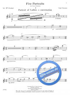 5 Portraits For 4 Clarinets 