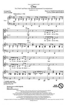 One From A Chorus Line von Marvin Hamlisch (Download) 