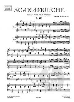 Scaramouche von Darius Milhaud für 2 Klaviere im Alle Noten Shop kaufen