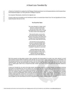 A Road Less Travelled By von Philip Sparke 