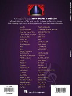 Piano Ballads - In Easy Keys 