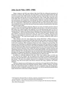 The Songs Of John Jacob Niles von John Jacob Niles 