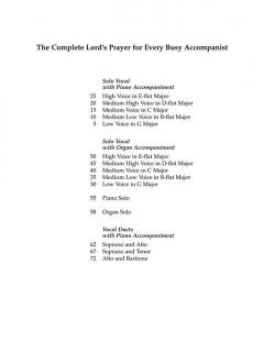 The Complete Lord's Prayer For Every Busy Accompanist von Albert Hay Malotte 