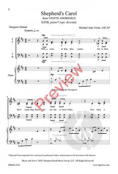 Shepherd's Carol von Michael John Trotta 