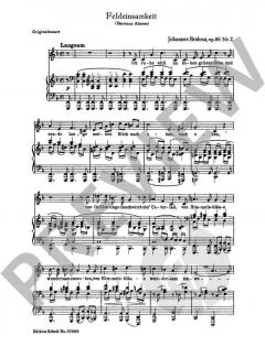 Feldeinsamkeit op. 86 Nr. 2 - Sapphische Ode op. 94 Nr. 4 von Johannes Brahms 