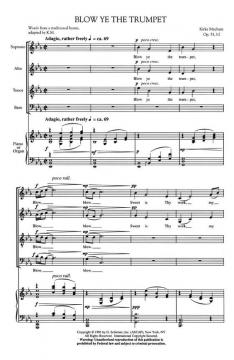 Blow Ye The Trumpet Keyboard Organ Or Orchestra Optional (Kirke Mechem) 