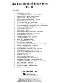 The First Book Of Tenor Solos Part 2 