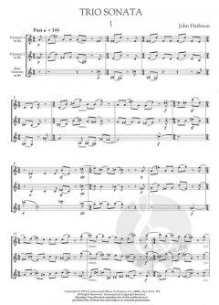 Trio Sonata For Clarinet Trio von John Harbison 
