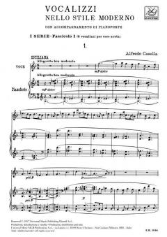 Vocalizzi High Voice/Piano 8 Vocalises In The Modern Style 