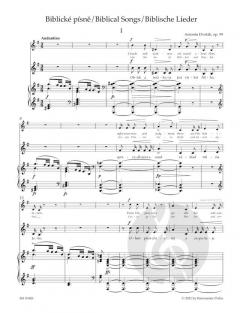Biblische Lieder op. 99 von Antonín Dvořák 