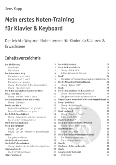 Meine ersten Fingerübungen & Mein erstes Notentraining von Jens Rupp 