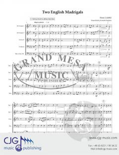 2 English Madrigals von Henry Lichfild 
