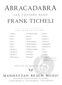 Abracadabra von Frank Ticheli 