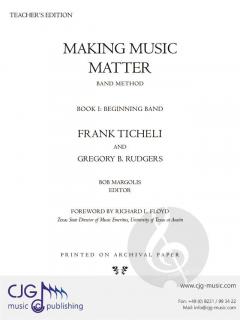Making Music Matter 1 von Frank Ticheli 