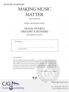 Making Music Matter 1 von Frank Ticheli 