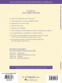 Easy Songs For The Beginning Soprano 