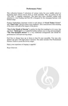 A Cappella in 3 Parts von Roger Emerson 