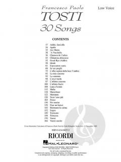 30 Songs For Low Voice von Francesco Paolo Tosti 