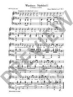 Wandrers Nachtlied 1 op. 4/3 - Der Wanderer op. 4/1 von Franz Schubert 