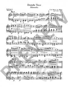 Deutsche Tänze op. 4 von Carl Maria von Weber 