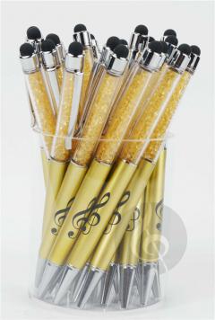 Stylus pen g-clef gold/crystal 