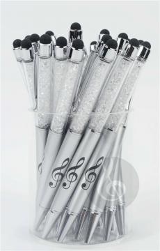 Stylus Pen g-clef silver/crystal 