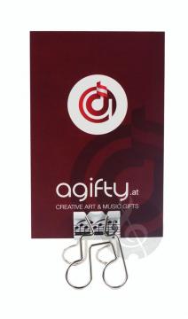 Binder Clip quaver black/white 6 pcs 