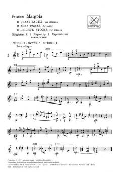 8 Easy Pieces For Guitar von F. Margola 