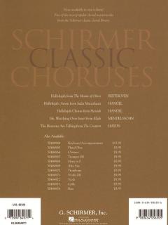 Schirmer Classic Choruses Violin I/II (Stan Pethel) 