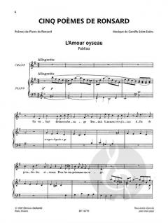 5 Poèmes de Ronsard von Camille Saint-Saëns 