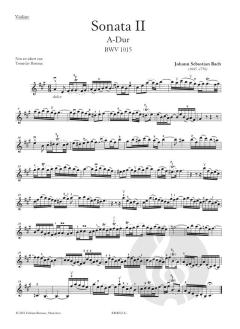 Sonate 2 A-Dur BWV 1015 von Johann Sebastian Bach 