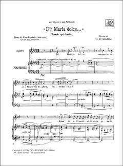 Di Maria Dolce - Voice And Piano 