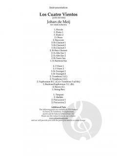 Los Cuatro Vientos von Johan de Meij 