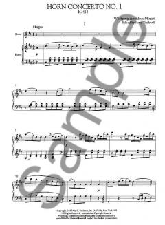 Horn Concerto Nr. 1 KV412 von B Tuckwell für Horn und Klavier