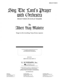 Sing The Lord's Prayer With Orchestra von Albert Hay Malotte 