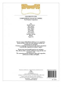 Composizioni Vocali Da Camera Songs For Voice And Piano von Giacomo Puccini 