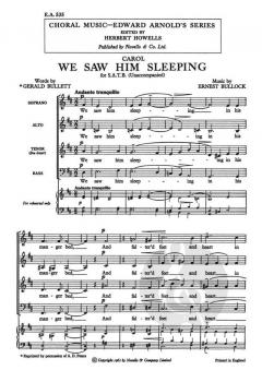 We saw him sleeping von Ernest Bullock 