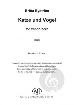 Katze Und Vogel (2020) von Britta Byström 