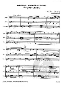 Konzert für Oboe und kleines Orchester D-Dur von Richard Strauss im Alle Noten Shop kaufen