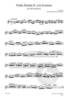 Violin partita n. 2 in D minor von Johann Sebastian Bach 